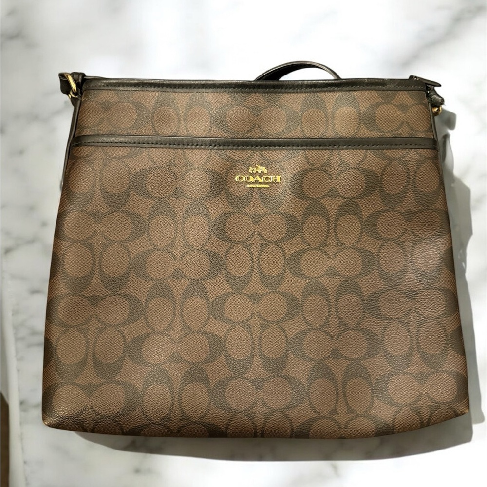 Coach Signature C Brown Crossbody
